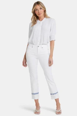 Marilyn Straight Ankle Jeans - Wave Tie Dye