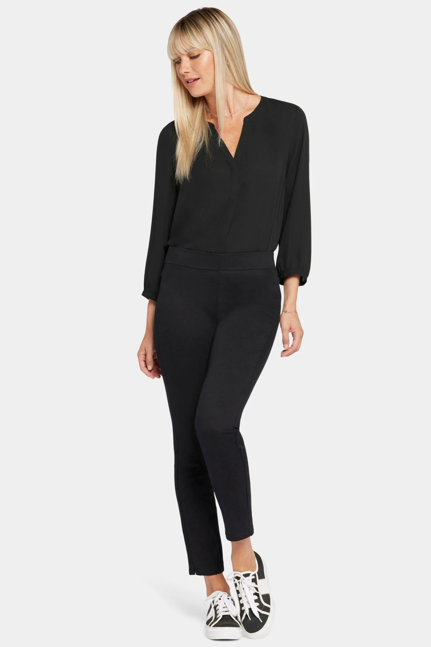 Skinny Ankle Pull-On Jeans - Black 1 Skinny Ankle Pull-On Jeans - Black