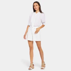 A-Line Denim Shorts - Optic White -Nydj Apparel Shop MFOSSH8181 157 DPA