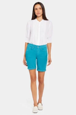 Ella Denim Shorts - Teal Green 10 Ella Denim Shorts - Teal Green -Nydj Apparel Shop MFOSSH8425 TLGRN 4 f054129e 7de0 4ec1 a6b1 83f34a30b2e8