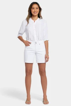 Frankie Relaxed Denim Shorts - Optic White -Nydj Apparel Shop MFOSSH8783 157 4