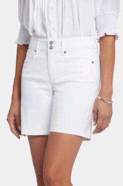 Frankie Relaxed Denim Shorts - Optic White -Nydj Apparel Shop MFOSSH8783 157 6