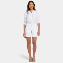 Frankie Relaxed Denim Shorts - Optic White -Nydj Apparel Shop MFOSSH8783 157 DPA