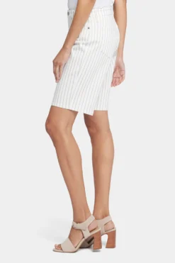 Lilly Denim Shorts - Beach Cruise Stripe 9 Lilly Denim Shorts - Beach Cruise Stripe -Nydj Apparel Shop MFOSSH8873 BEACR 3