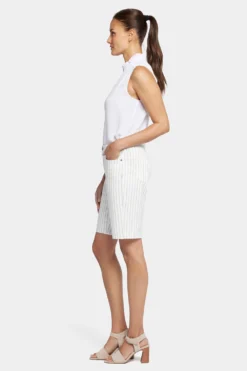 Lilly Denim Shorts - Beach Cruise Stripe 11 Lilly Denim Shorts - Beach Cruise Stripe -Nydj Apparel Shop MFOSSH8873 BEACR 5