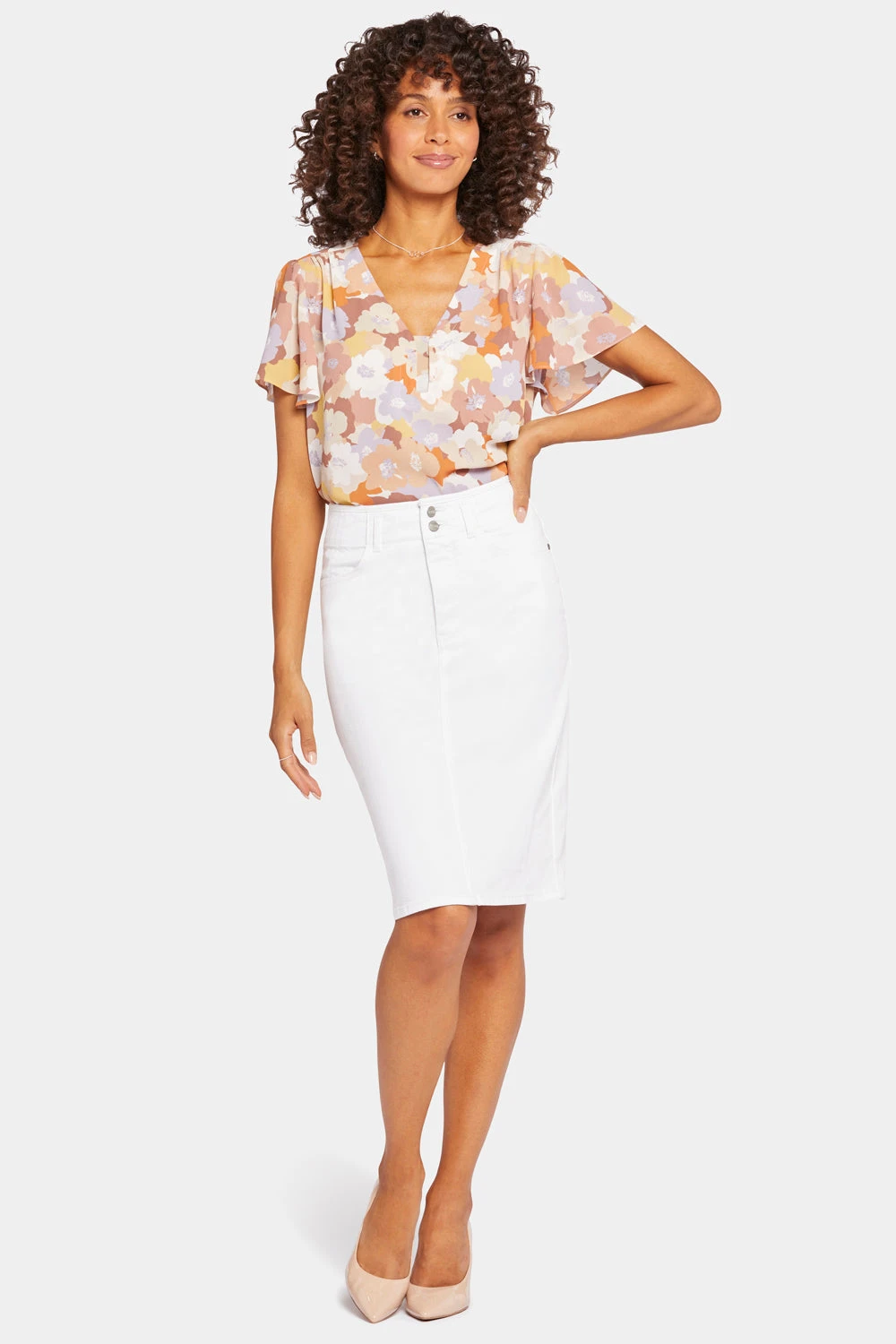 High Waist Skirt - Optic White 1 High Waist Skirt - Optic White