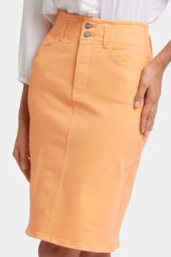 High Waist Skirt - Apricot Crush -Nydj Apparel Shop MFOSSK8667 APCRS 6