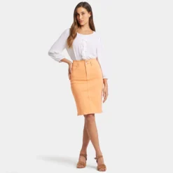 High Waist Skirt - Apricot Crush -Nydj Apparel Shop MFOSSK8667 APCRS DPA