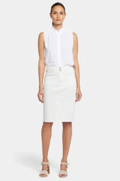 High Waist Skirt - Beach Cruise Stripe 10 High Waist Skirt - Beach Cruise Stripe -Nydj Apparel Shop MFOSSK8667 BEACR 4