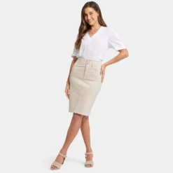 High Waist Skirt - Feather -Nydj Apparel Shop MFOSSK8667 FEATH DPA