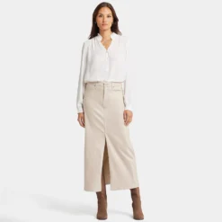 High Rise Long Skirt - Feather -Nydj Apparel Shop MFOSSK8986 FEATH DPA