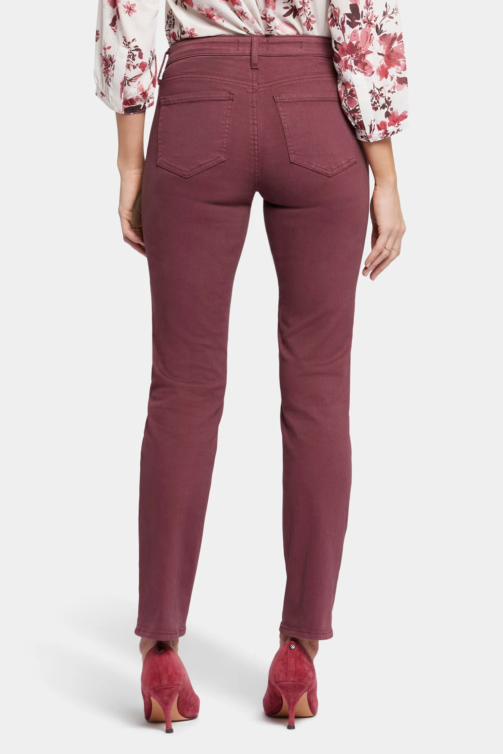 Sheri Slim Jeans - Dark Cherry 2 Sheri Slim Jeans - Dark Cherry - Image 2