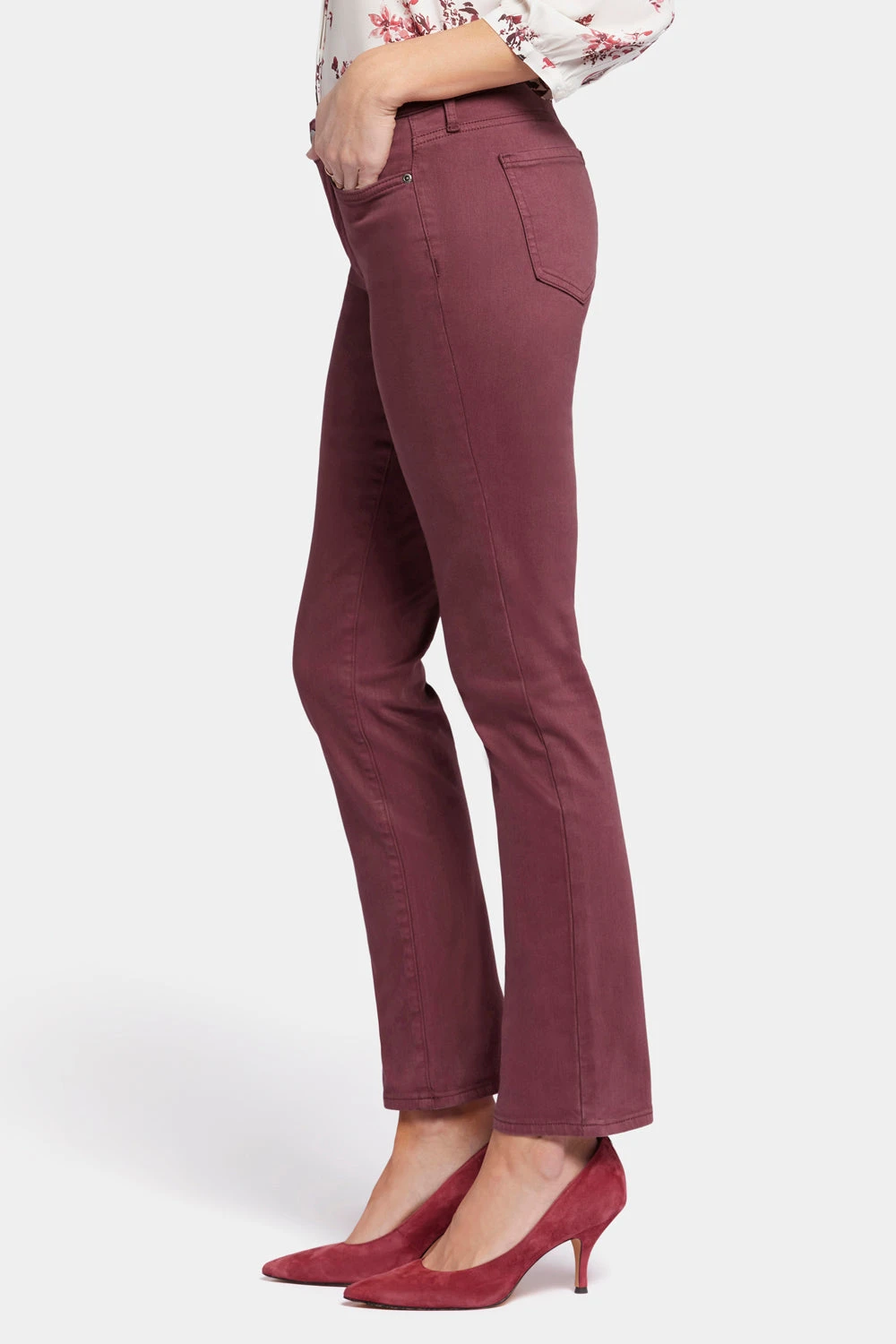 Sheri Slim Jeans - Dark Cherry 3 Sheri Slim Jeans - Dark Cherry - Image 3