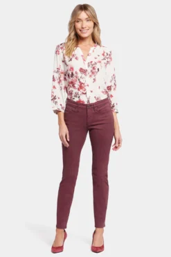 Sheri Slim Jeans - Dark Cherry 10 Sheri Slim Jeans - Dark Cherry -Nydj Apparel Shop MFOSSS2336 DCHRY 4