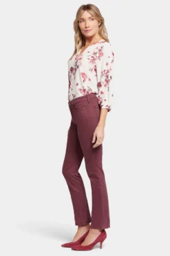 Sheri Slim Jeans - Dark Cherry 11 Sheri Slim Jeans - Dark Cherry -Nydj Apparel Shop MFOSSS2336 DCHRY 5
