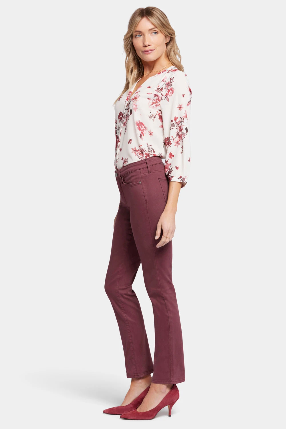 Sheri Slim Jeans - Dark Cherry 5 Sheri Slim Jeans - Dark Cherry - Image 5