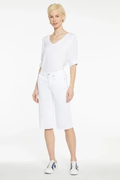 Kristie '80s Bermuda Denim Shorts - Optic White