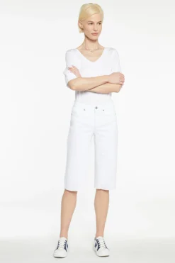 Kristie '80s Bermuda Denim Shorts - Optic White 9 Kristie '80s Bermuda Denim Shorts - Optic White -Nydj Apparel Shop MFOZ8530 157 4