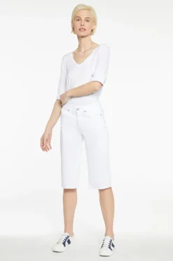 Kristie '80s Bermuda Denim Shorts - Optic White 10 Kristie '80s Bermuda Denim Shorts - Optic White -Nydj Apparel Shop MFOZ8530 157 5