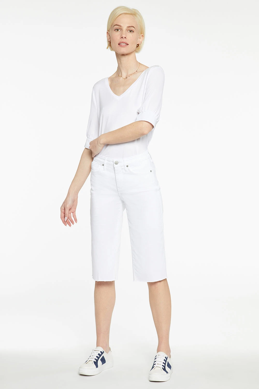 Kristie '80s Bermuda Denim Shorts - Optic White 5 Kristie '80s Bermuda Denim Shorts - Optic White - Image 5