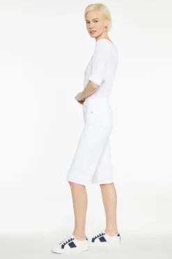 Kristie '80s Bermuda Denim Shorts - Optic White 11 Kristie '80s Bermuda Denim Shorts - Optic White -Nydj Apparel Shop MFOZ8530 157 6