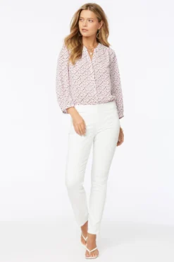 Skinny Ankle Pull-On Jeans - Optic White