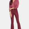 Slim Bootcut Pull-On Pants - Dark Cherry