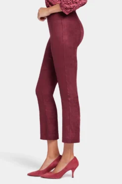 Slim Bootcut Pull-On Pants - Dark Cherry 9 Slim Bootcut Pull-On Pants - Dark Cherry -Nydj Apparel Shop MFSK2418 DCHRY 3