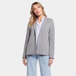 Sweatshirt Blazer - Light Heather Grey -Nydj Apparel Shop MFTL4249 880 DPA
