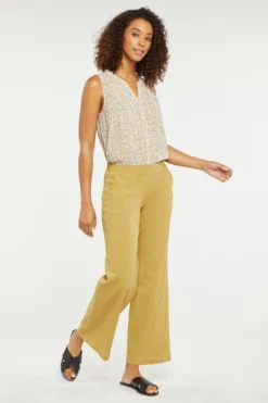 Straight Pull-On Pants - Olive Oil -Nydj Apparel Shop MGCC8582 OLIVO 5