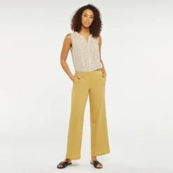 Straight Pull-On Pants - Olive Oil -Nydj Apparel Shop MGCC8582 OLIVO DPA