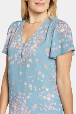 Flounce Sleeve Blouse - New Hope -Nydj Apparel Shop MGGQ4237 S2004 6