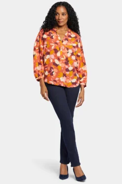 Paulina Peasant Blouse - Gingervale -Nydj Apparel Shop MGGQ4255 F2006 5