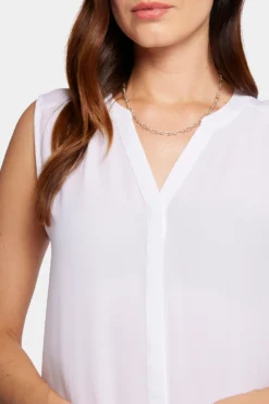 Sleeveless Pintuck Blouse - Optic White -Nydj Apparel Shop MGGT3256 157 6 a8ba3cfd 95e2 44b4 988a 5e5ad203079c