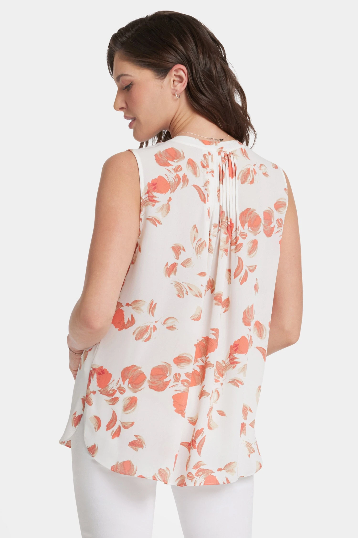 Sleeveless Pintuck Blouse- Aurora 2 Sleeveless Pintuck Blouse- Aurora - Image 2