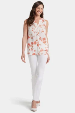 Sleeveless Pintuck Blouse- Aurora 11 Sleeveless Pintuck Blouse- Aurora -Nydj Apparel Shop MGGT3256 AUR 5