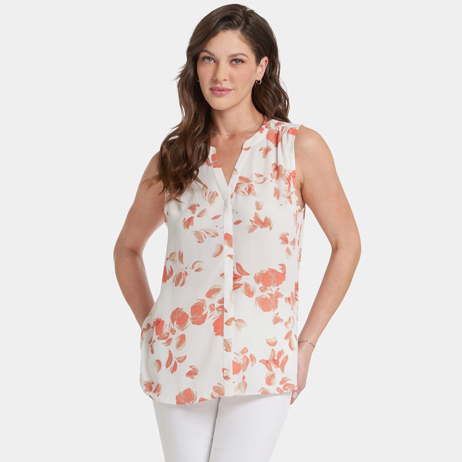 Sleeveless Pintuck Blouse- Aurora 7 Sleeveless Pintuck Blouse- Aurora - Image 7