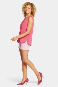 Sleeveless Pintuck Blouse - Raspberry Pink 9 Sleeveless Pintuck Blouse - Raspberry Pink -Nydj Apparel Shop MGGT3256 RSPNK 3