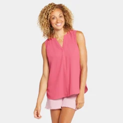 Sleeveless Pintuck Blouse - Raspberry Pink 13 Sleeveless Pintuck Blouse - Raspberry Pink -Nydj Apparel Shop MGGT3256 RSPNK DPA