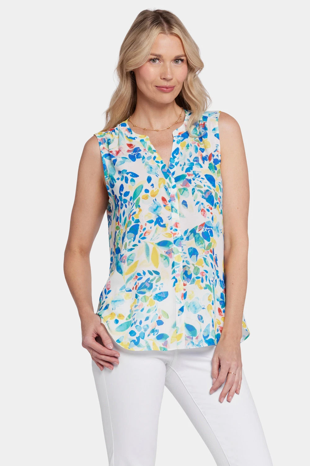 Sleeveless Pintuck Blouse- Willow Springs 4 Sleeveless Pintuck Blouse- Willow Springs - Image 4