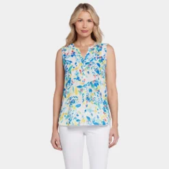 Sleeveless Pintuck Blouse- Willow Springs 13 Sleeveless Pintuck Blouse- Willow Springs -Nydj Apparel Shop MGGT3256 S2066 DPA