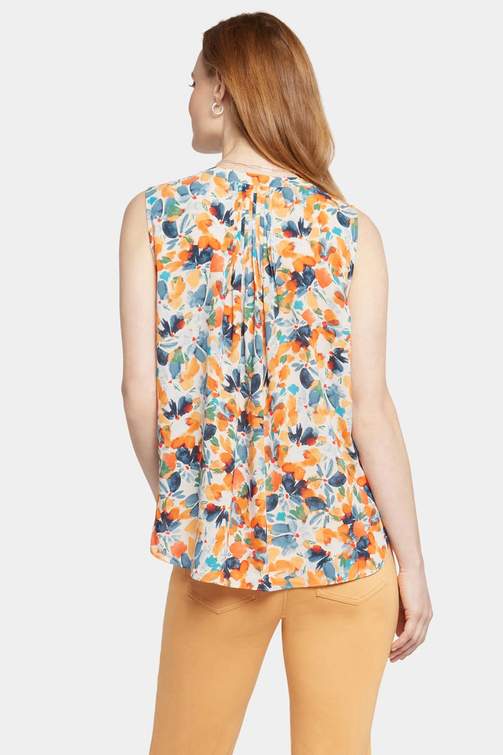 Sleeveless Pintuck Blouse - Cottage Pond 2 Sleeveless Pintuck Blouse - Cottage Pond - Image 2