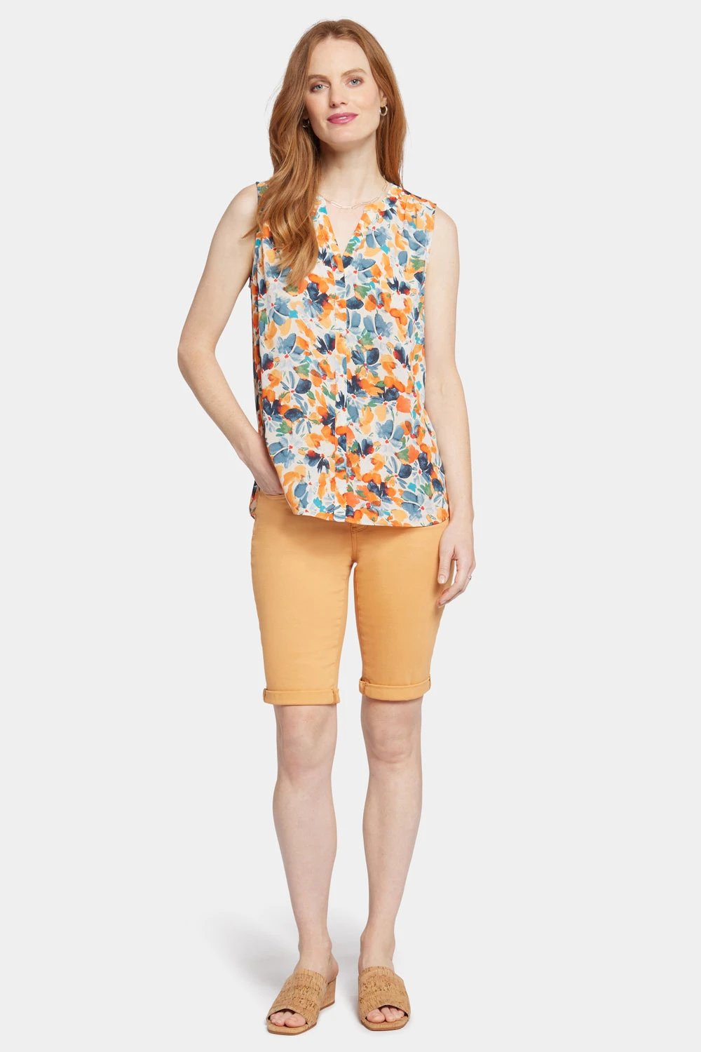 Sleeveless Pintuck Blouse - Cottage Pond 5 Sleeveless Pintuck Blouse - Cottage Pond - Image 5