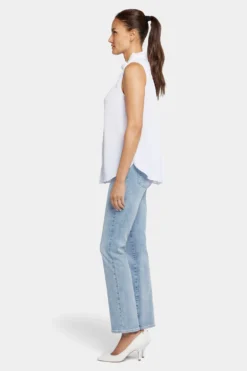 Sleeveless Ruffle Neck Blouse - Optic White -Nydj Apparel Shop MGGT4039 157 3