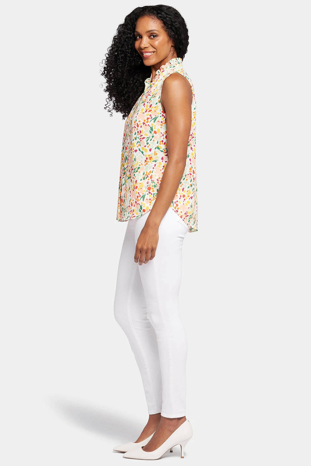 Sleeveless Ruffle Neck Blouse - Veronica Springs 3 Sleeveless Ruffle Neck Blouse - Veronica Springs - Image 3