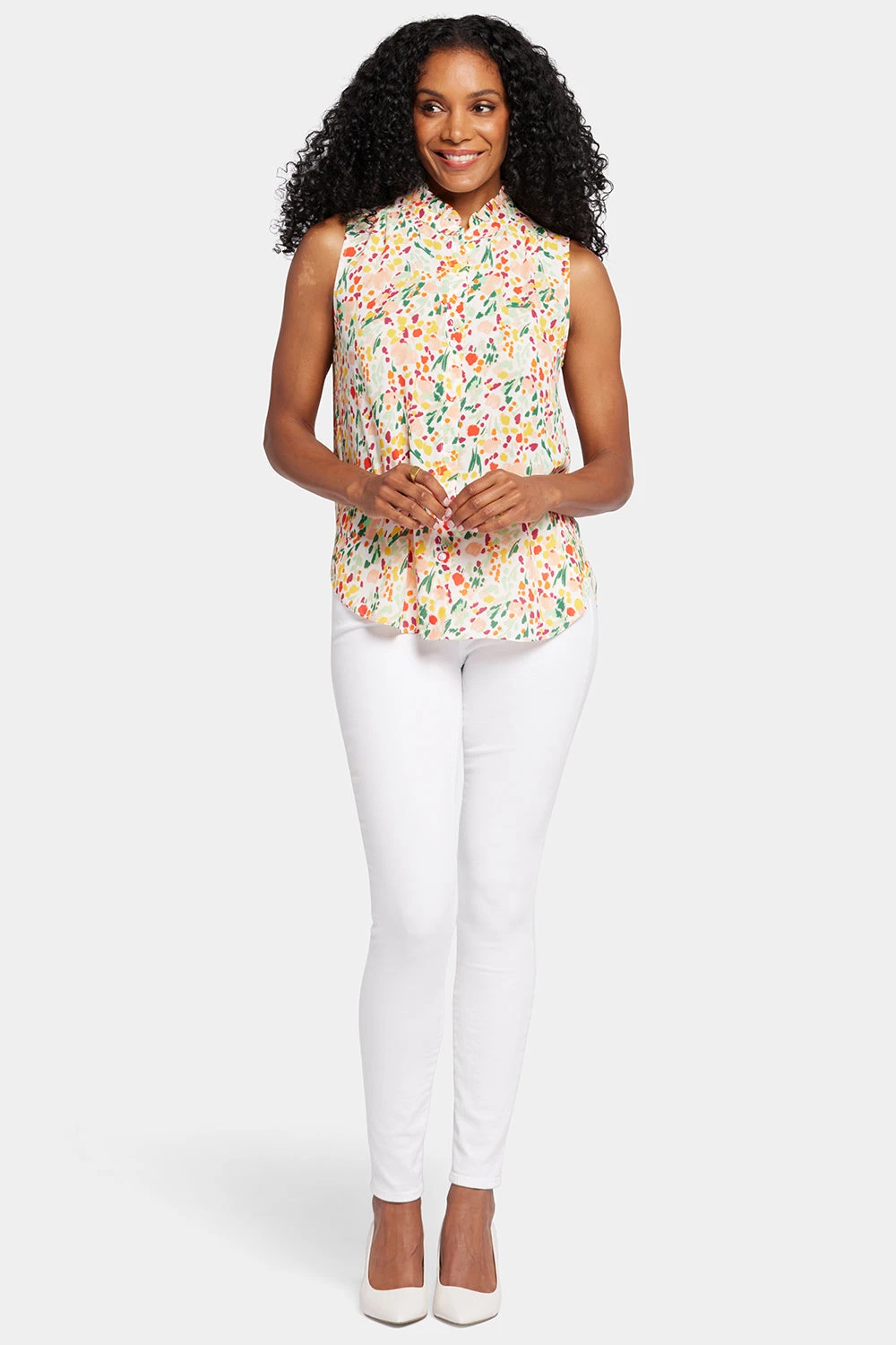 Sleeveless Ruffle Neck Blouse - Veronica Springs 5 Sleeveless Ruffle Neck Blouse - Veronica Springs - Image 5