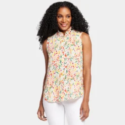 Sleeveless Ruffle Neck Blouse - Veronica Springs 13 Sleeveless Ruffle Neck Blouse - Veronica Springs -Nydj Apparel Shop MGGT4039 S2058 DPA