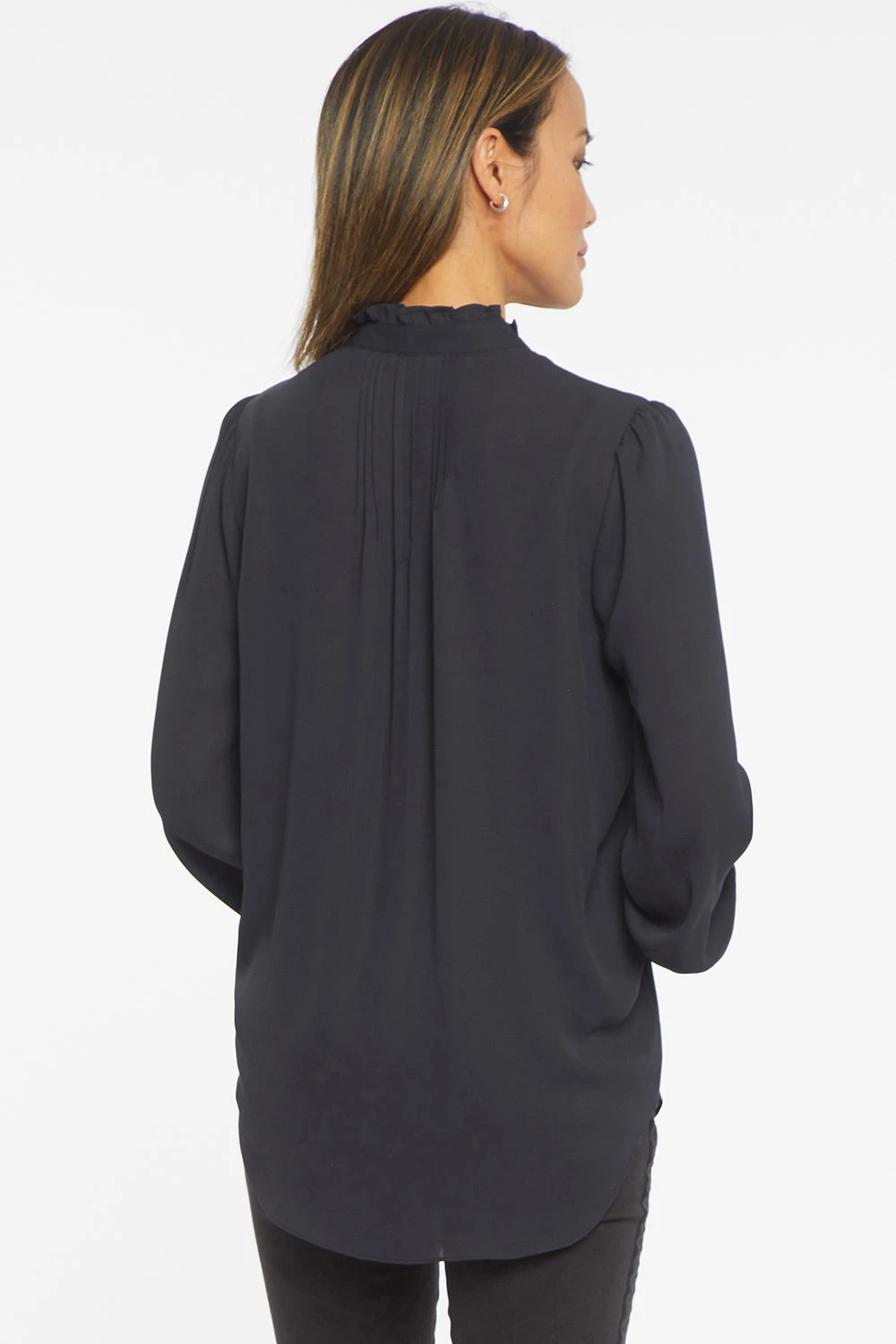 Pleated Front Tunic - Black 2 Pleated Front Tunic - Black - Image 2
