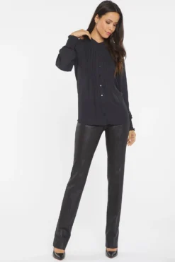 Pleated Peasant Blouse - Black 8 Pleated Peasant Blouse - Black -Nydj Apparel Shop MGGT4114 858 3