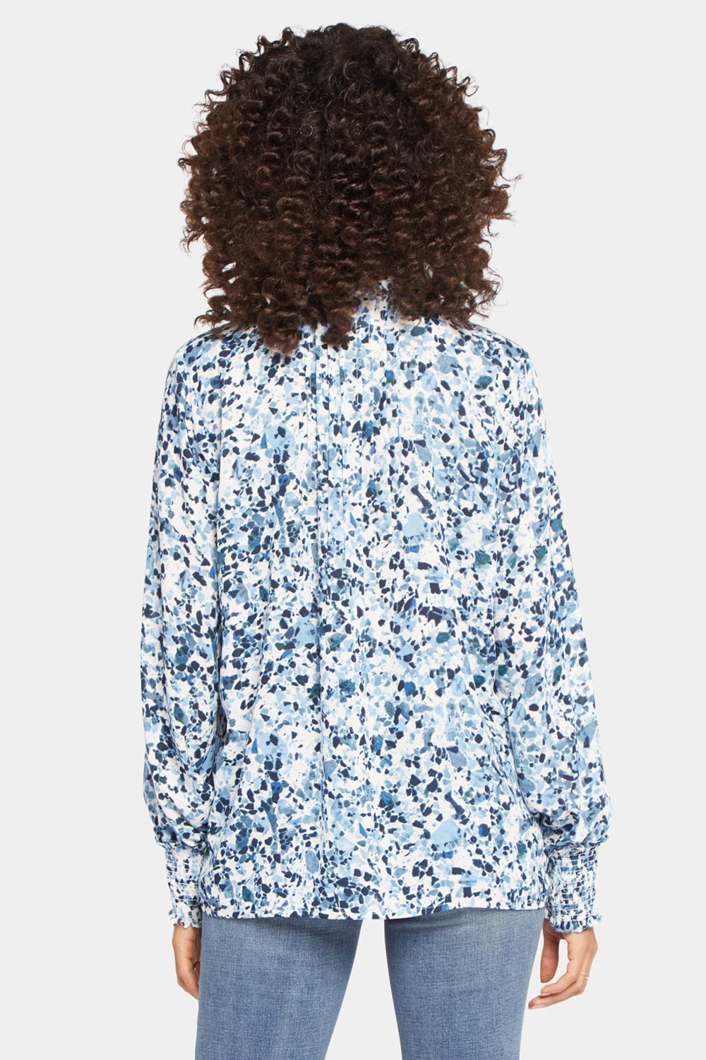 Pleated Peasant Blouse - Blue Canyon 2 Pleated Peasant Blouse - Blue Canyon - Image 2